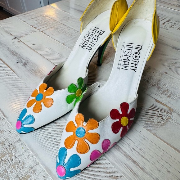 Timothy Hitsman Vintage Floral Heels - Picture 1 of 8